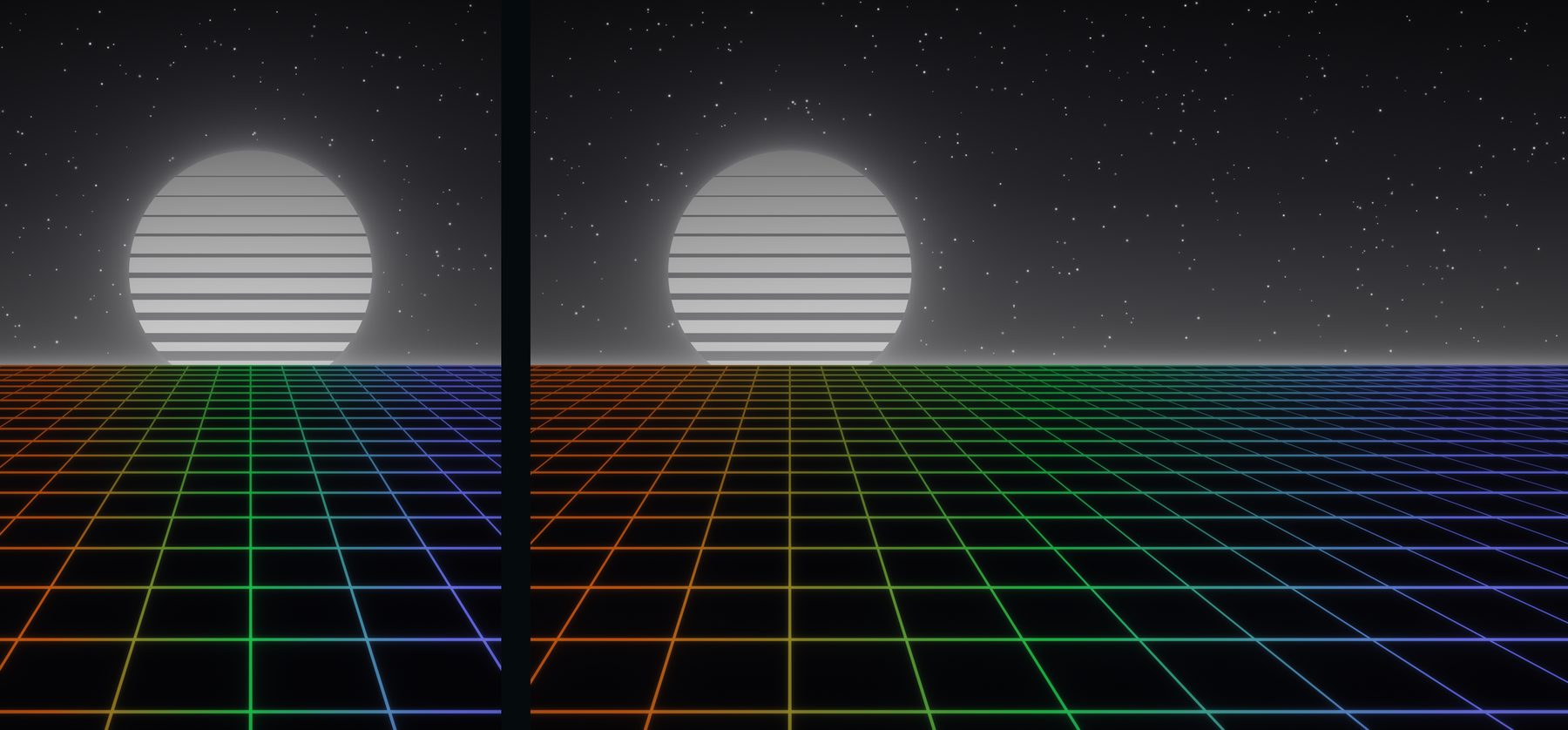 Rainbow White Sun: outer screen and inner screen