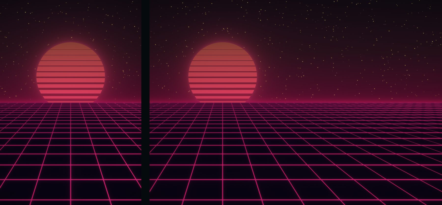 Outrun Sunset: outer screen and inner screen